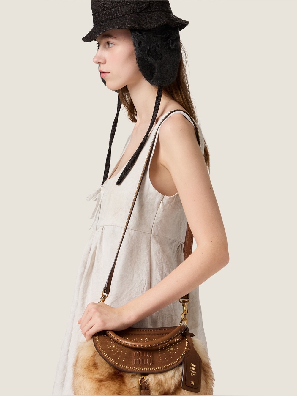Miu Miu Linen mini-dress It36 - Picture 9 of 10